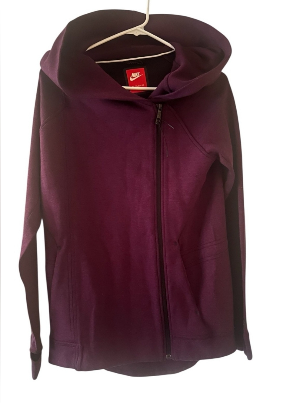 Nike Women's Purple  Tech Fleece Cape hoodie jacket